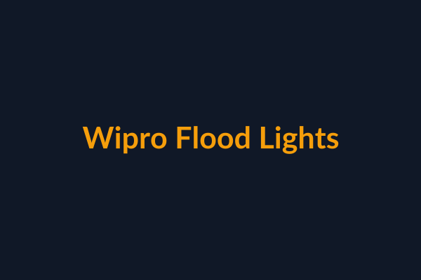 Wipro Flood Lights available at Raguveer Electric Talala